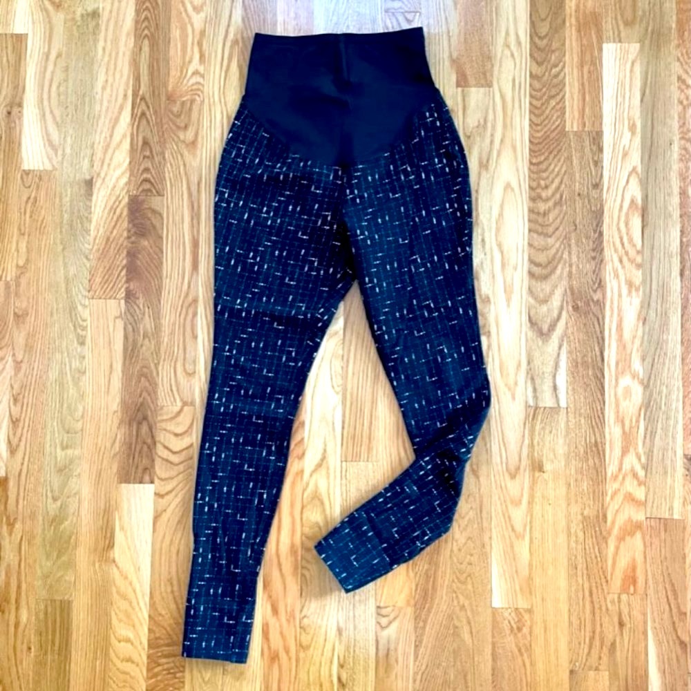 OLD NAVY | Maternity Full Panel Black Ponte Pants | XS